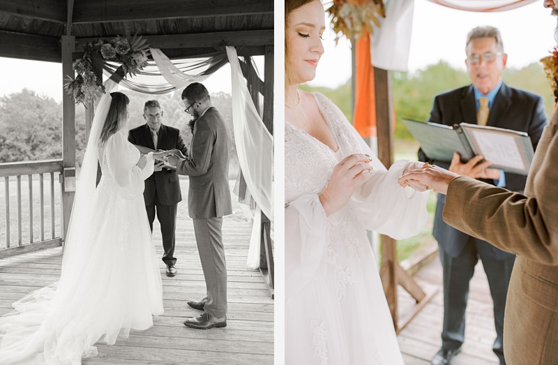 Couple vows at their natural tunnel state park wedding