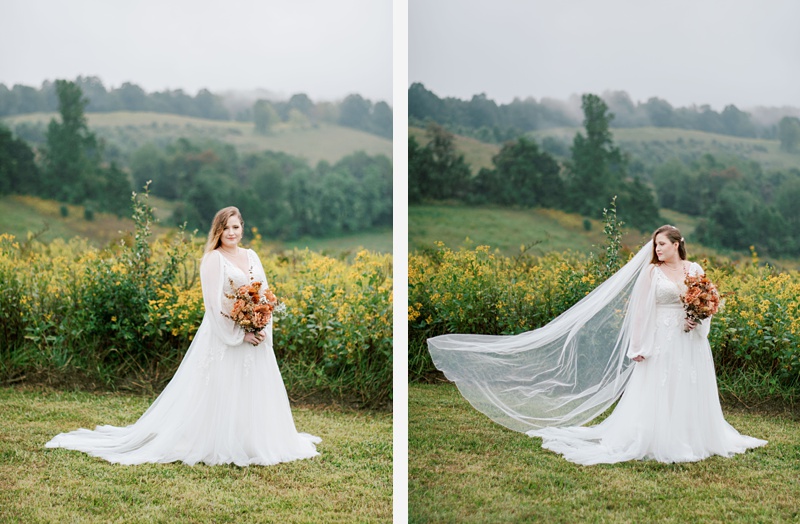 Natural Tunnel State Park scenic wedding portraits
