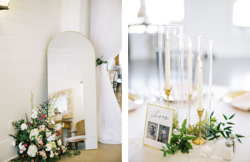 Ceremony programs with floral accents