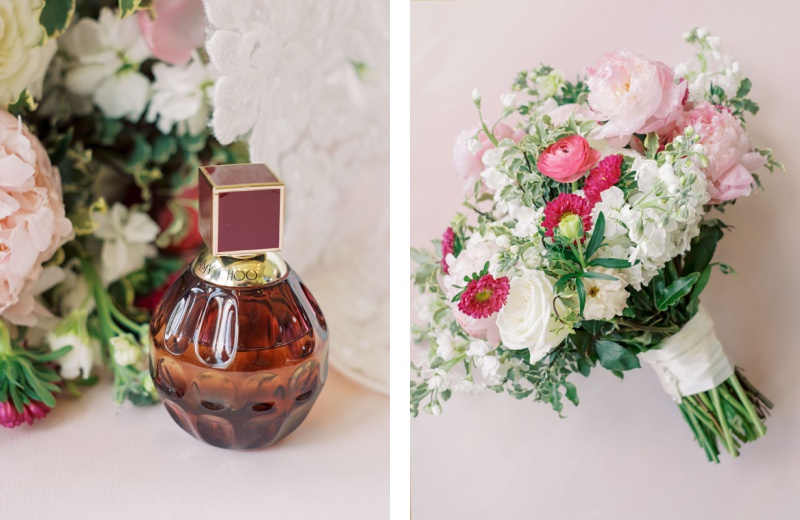 Bride’s bouquet with seasonal flowers