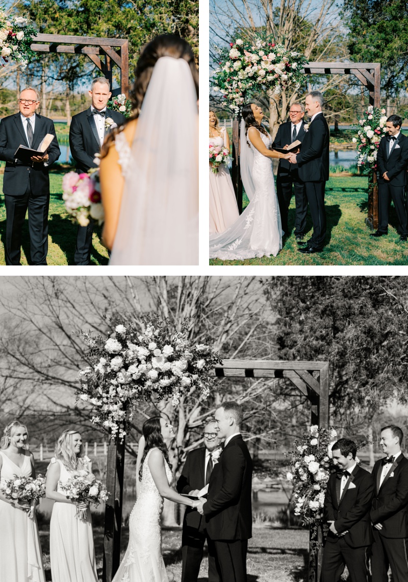 Groom seeing bride for first time