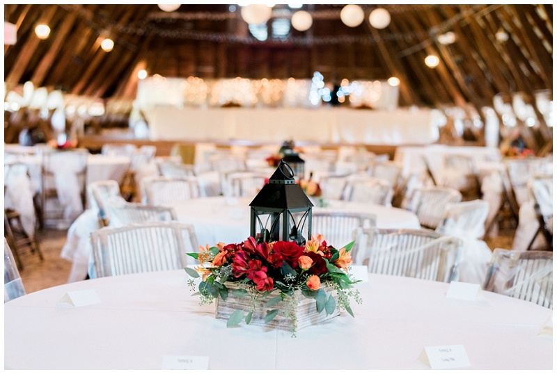 wedding reception detail at allandale mansion
