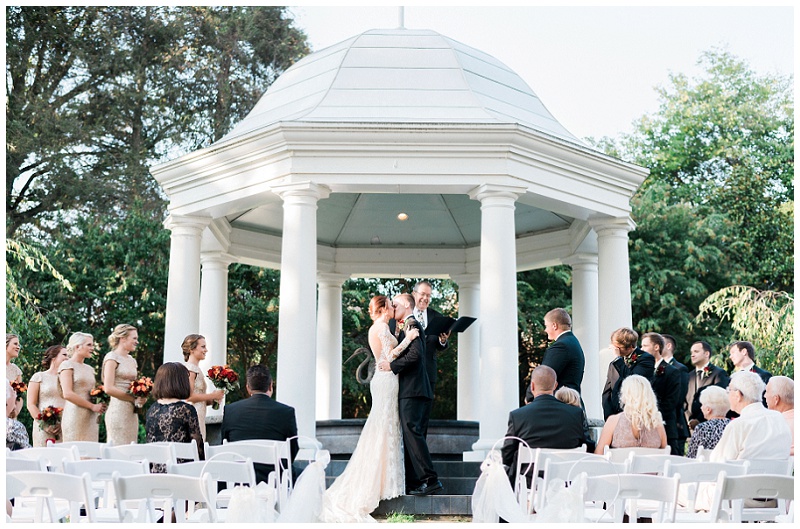 bride and groom at their wedding ceremony