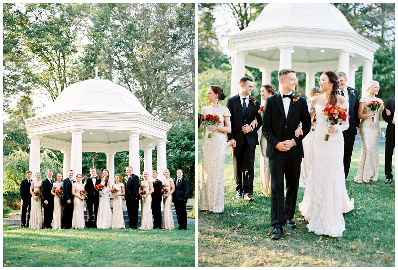 bridal party photo at allandale mansion