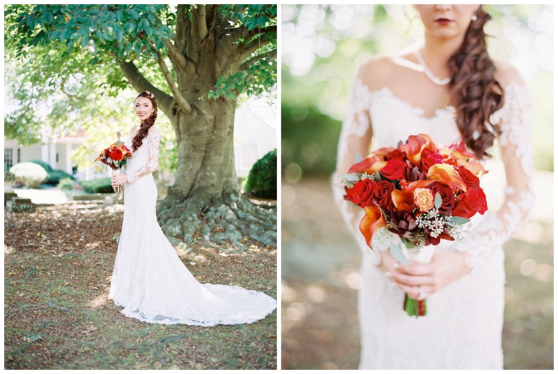 bridal portraits at her allandale mansion wedding