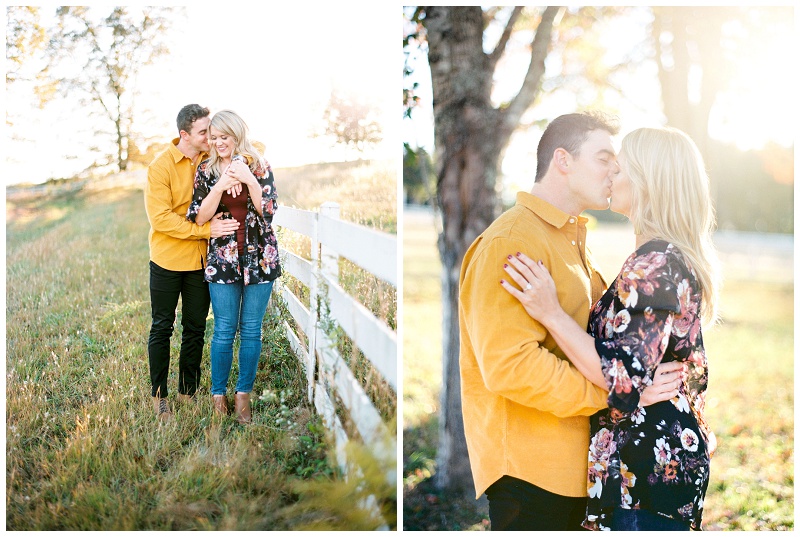 Romantic outdoor engagement photos at Whitestone Inn
