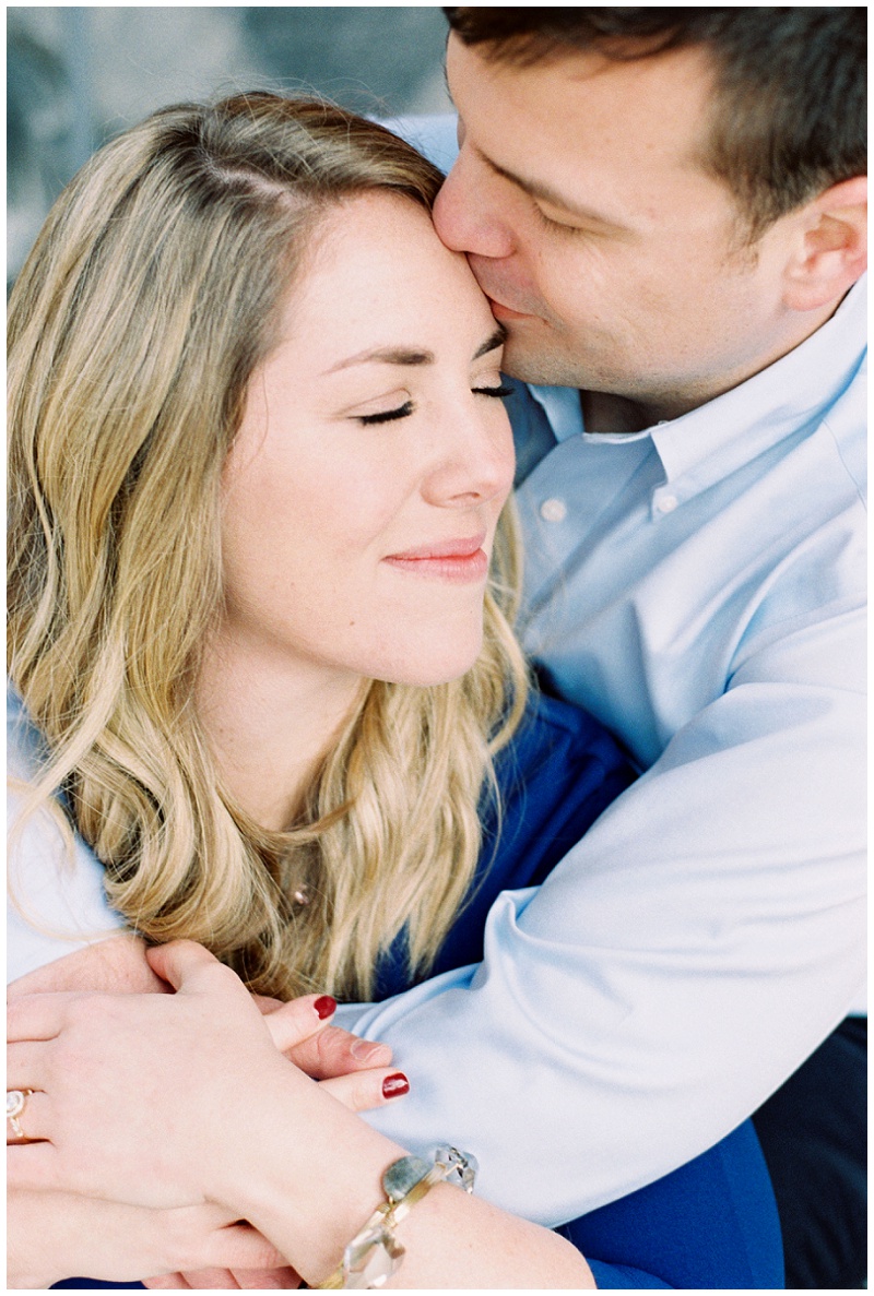 Couple laughing together during Knoxville engagement session Couple laughing together during Knoxville engagement session