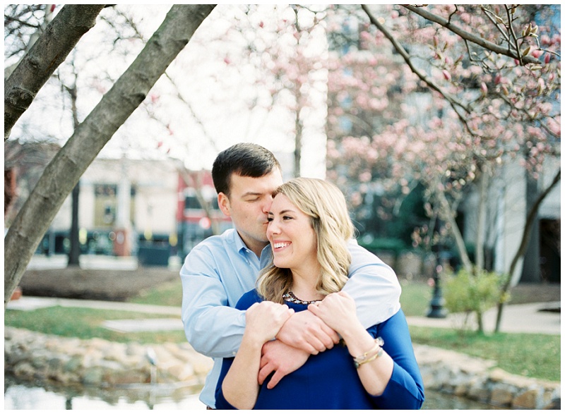 Engagement session with blooming flowers in Knoxville Engagement session with blooming flowers in Knoxville
