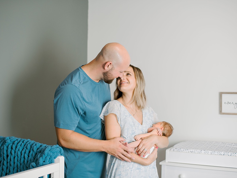 soft natural light highlighting baby’s face in Kingsport TN session