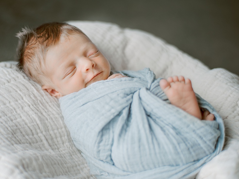 Newborn baby Beckett sleeping peacefully in Kingsport TN session