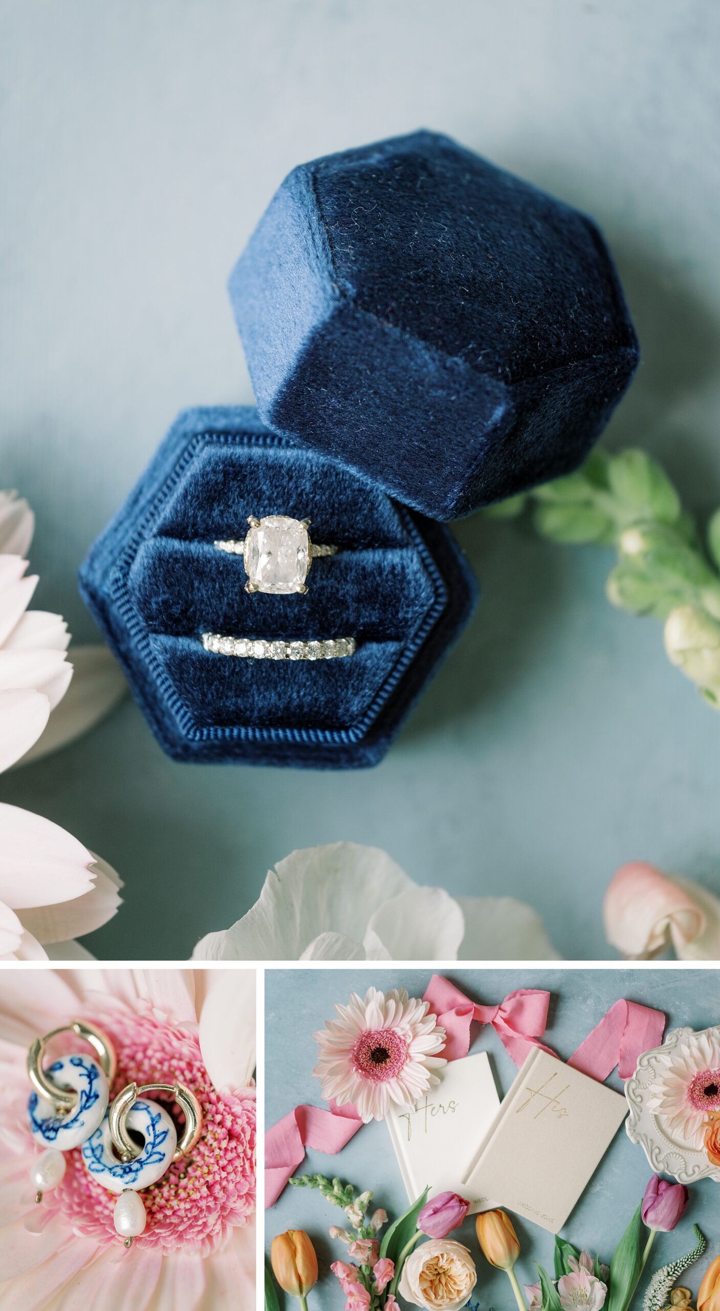 wedding shoes and dress detail at Lake House Piney Flats wedding venue