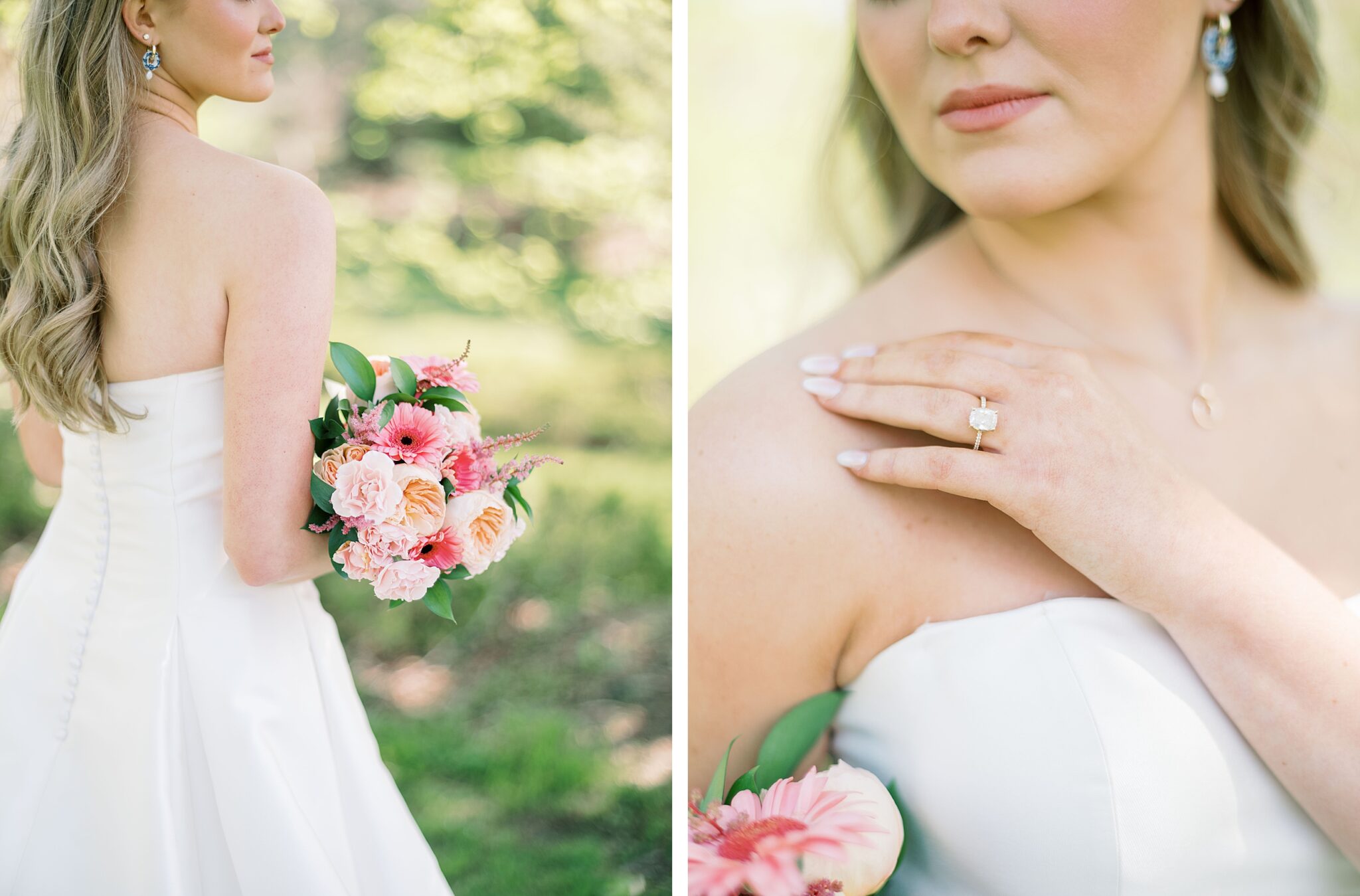 close up bridal portrait at Lake House wedding venue Piney Flats