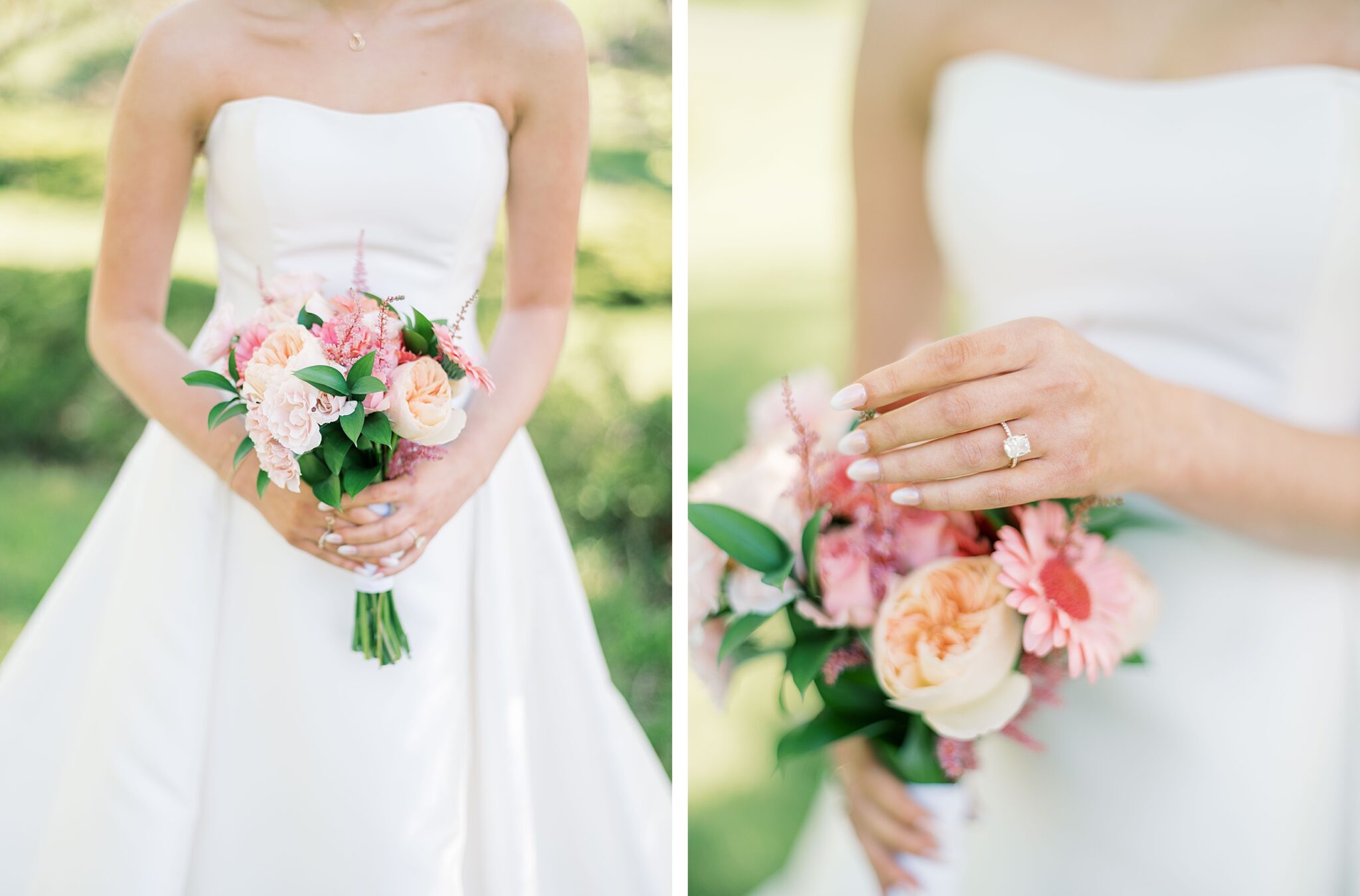 bride looking over shoulder at Lake House wedding venue