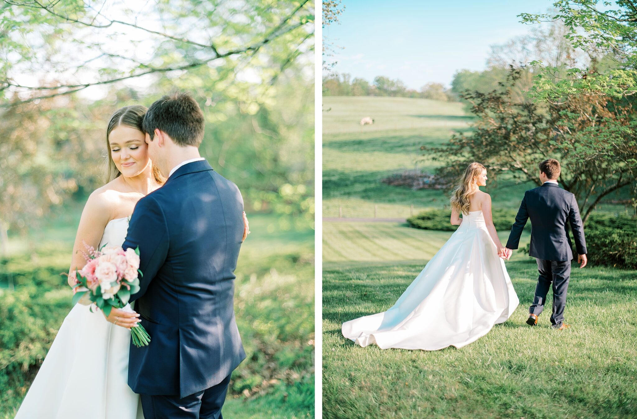 bride and groom portrait at Lake House wedding venue Piney Flats TN