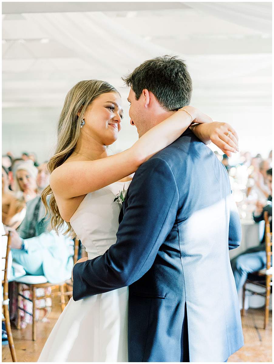 bride and groom first dance Lake House wedding venue Tennessee