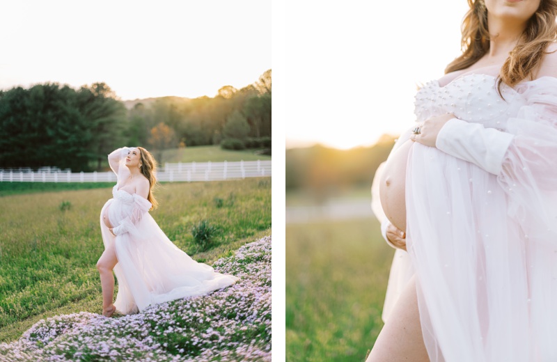 outdoor maternity portraits East Tennessee spring garden outdoor maternity portraits East Tennessee spring garden