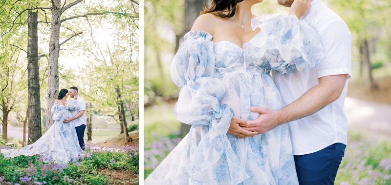 maternity photos Jonesborough Tennessee garden setting