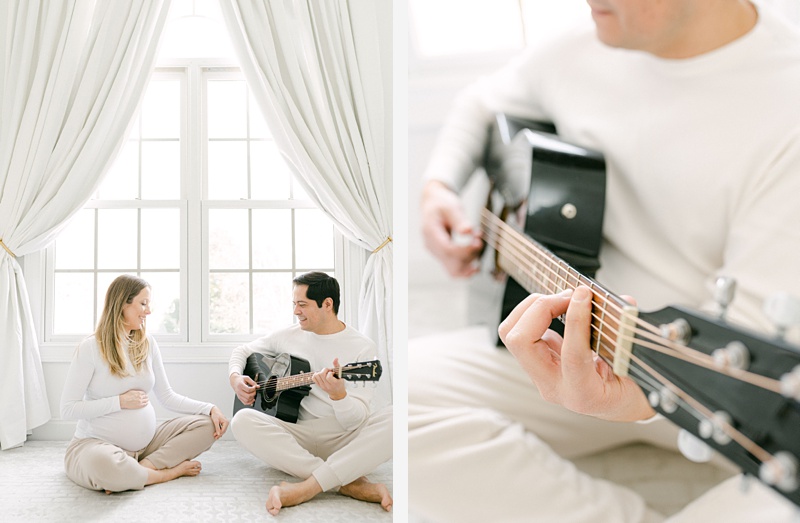 Johnson City Tennessee cozy maternity session in family home