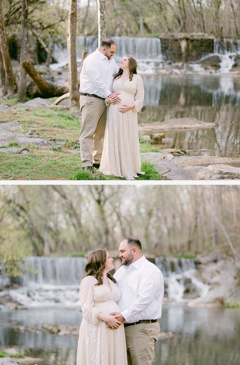 Kingsport TN maternity photographer parents holding baby bump