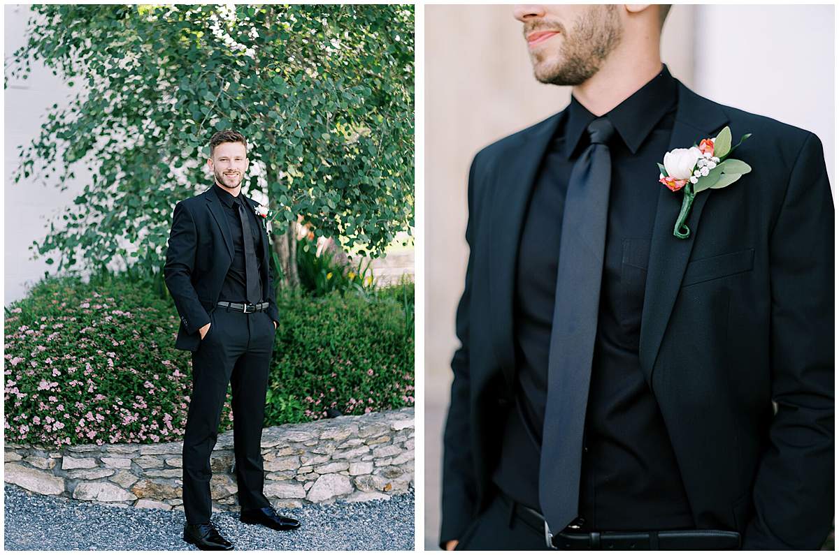 overlook barn groom portraits