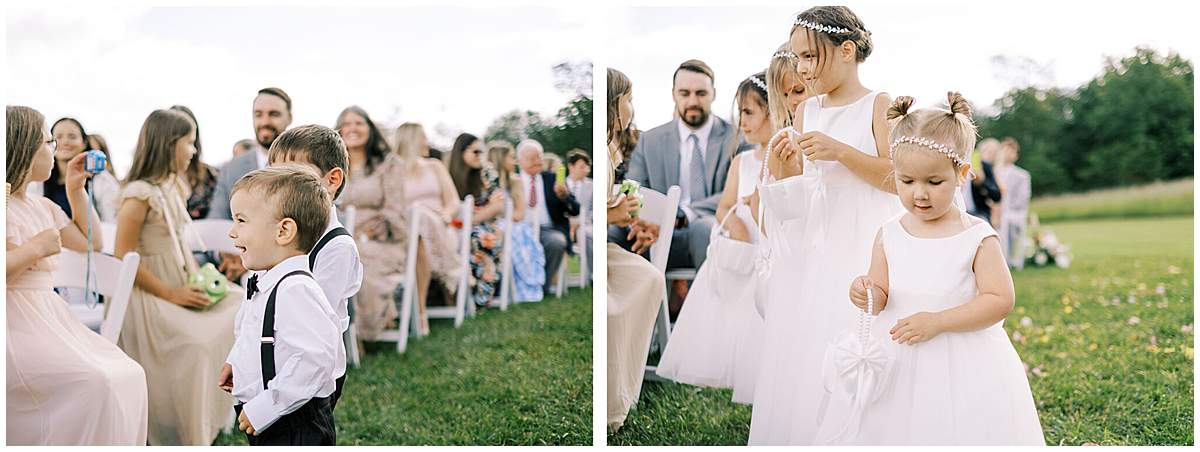 wedding ceremony at overlook barn in banner elk nc