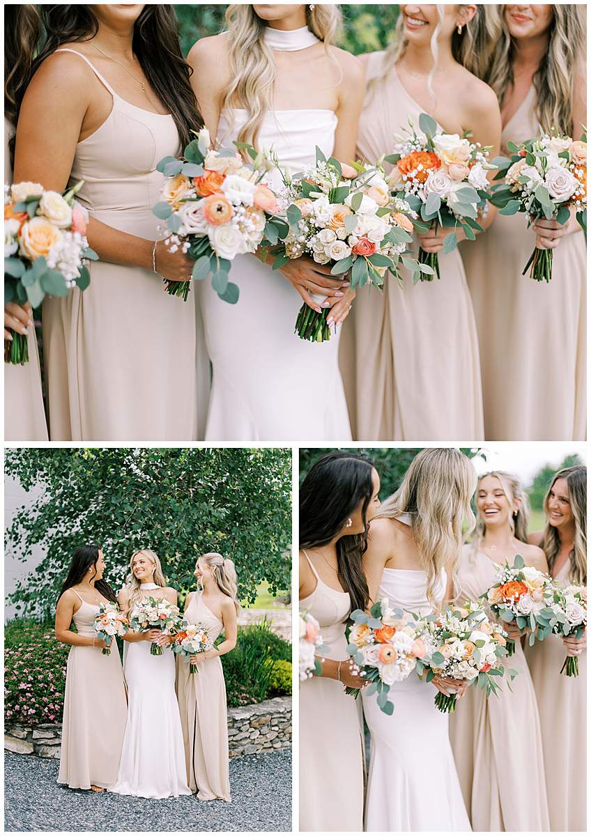 bridal party photos overlook barn banner elk