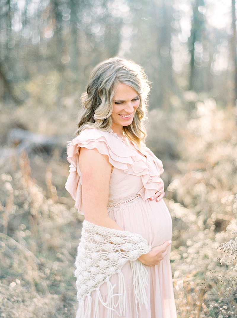 maternity photos at sunset Knoxville TN mountains