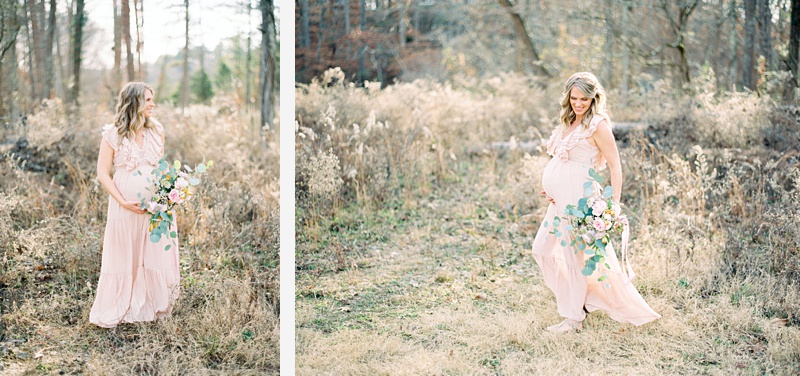 romantic maternity session sunset Knoxville