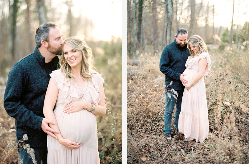 glowing sunset pregnancy portraits Tennessee