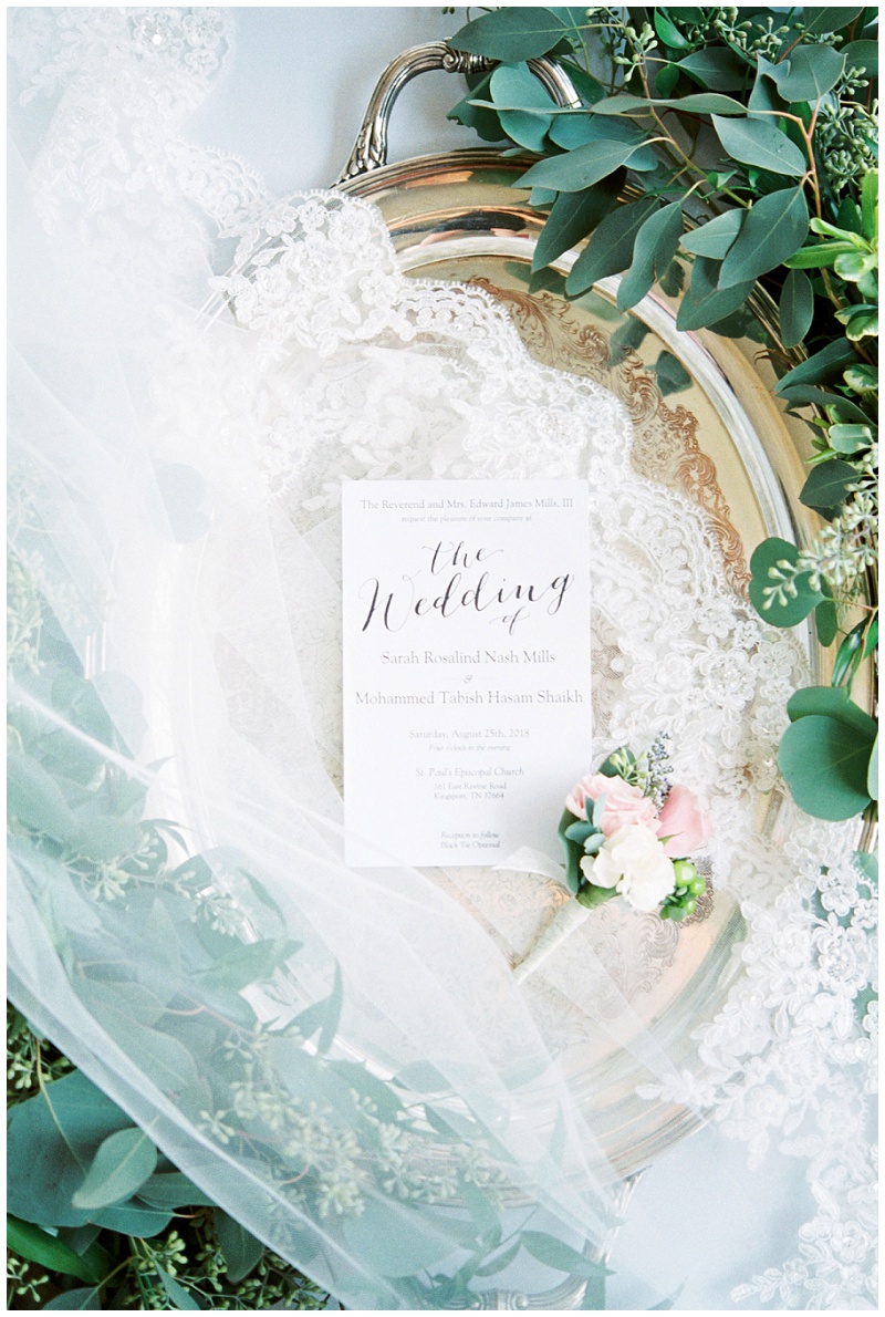 bridal accessories styled flat lay