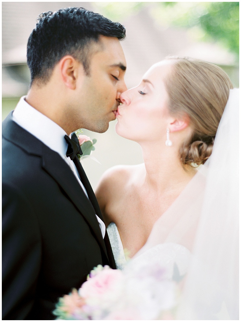couple romantic embrace wedding day