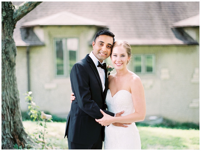 classic black tie couple portrait