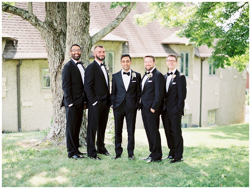 groomsmen formal portrait lineup