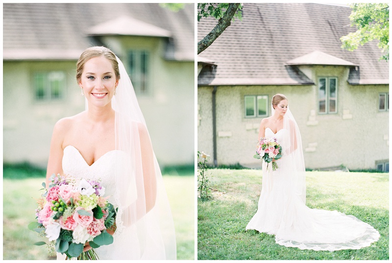 bride in cathedral veil