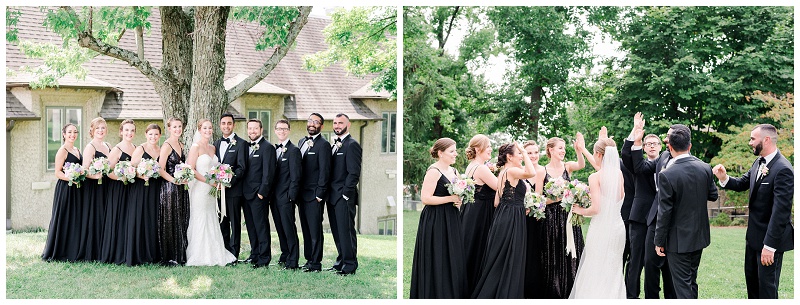 bridesmaids laughing candid moment