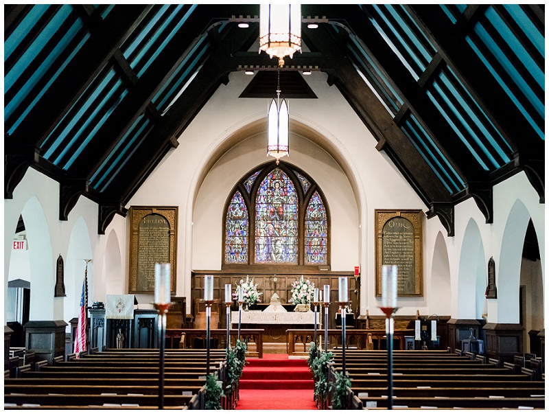 Elegant ceremony at the Kingsport TN church wedding at St. Paul’s Episcopal Church
