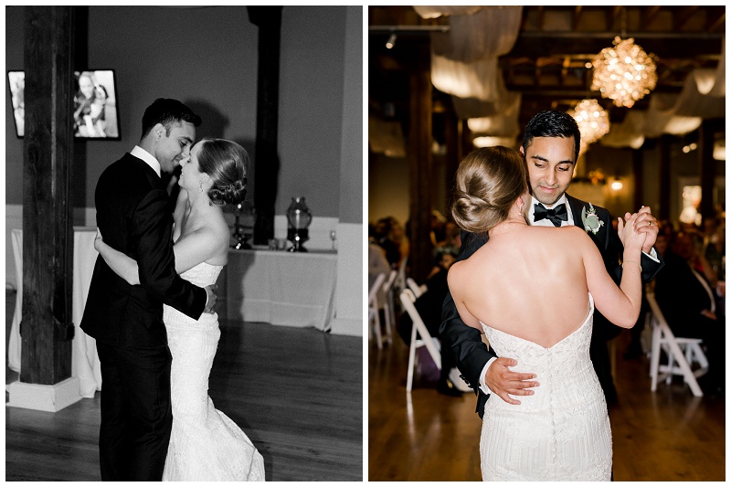 bride and groom dancing a wedding reception in kingsport tn