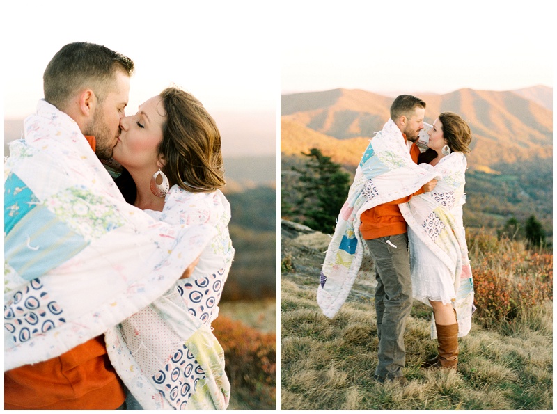 romantic mountain engagement photos Tennessee