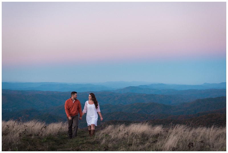 East TN engagement session mountain views