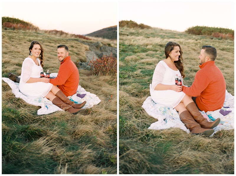 Roan Mountain balds engagement session couple