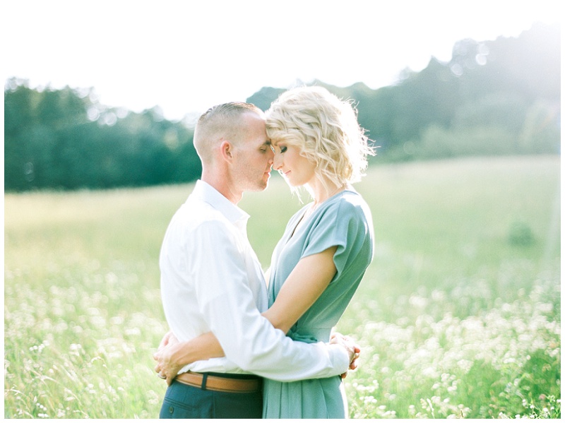golden hour engagement photos Knoxville Tennessee
