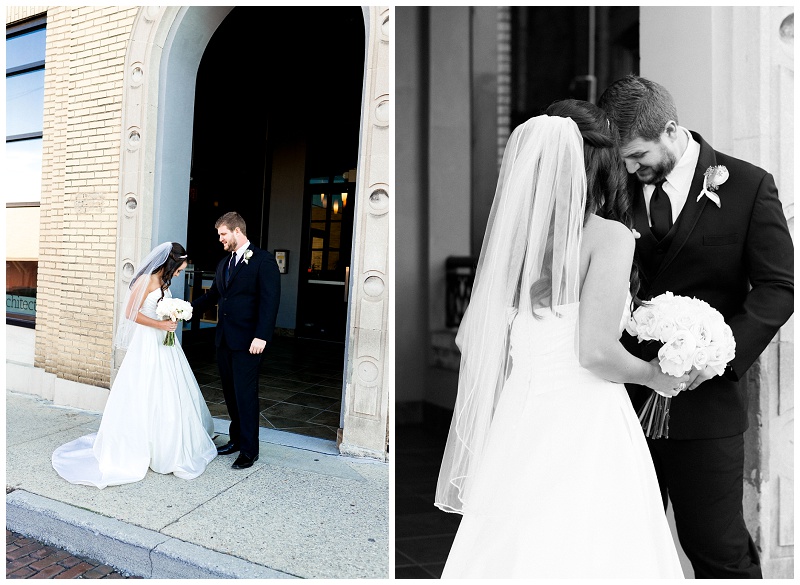 downtown Knoxville wedding couple photos