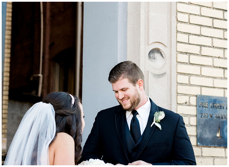 romantic bride and groom Knoxville TN