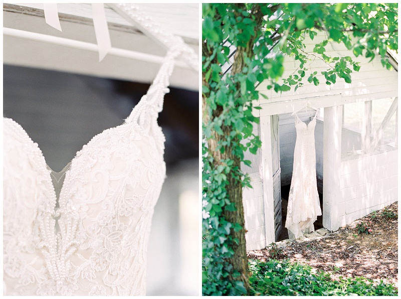 wedding dress hanging farmhouse Tennessee