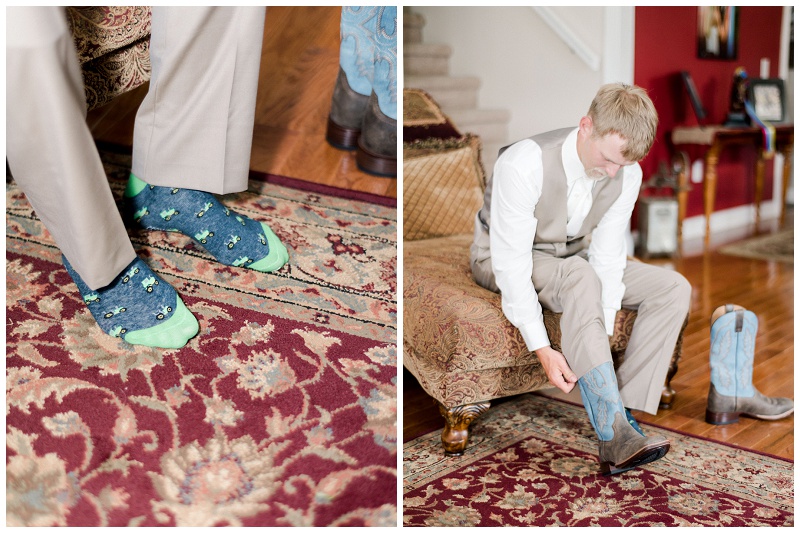 groom wedding day candid prep East Tennessee