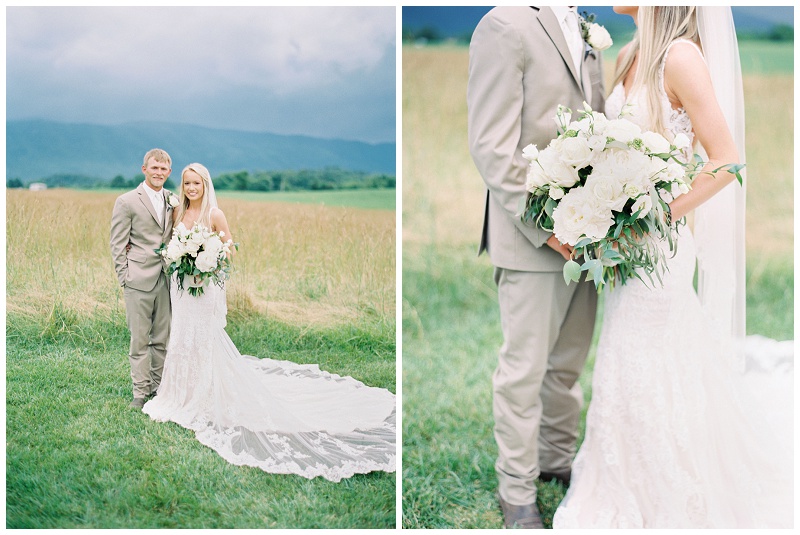 romantic bride and groom East Tennessee
