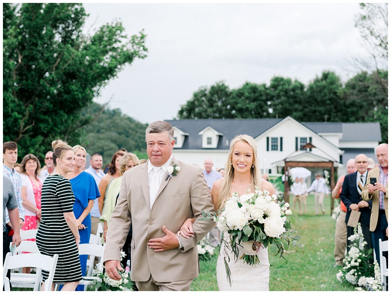 bride walking down aisle Greeneville TN