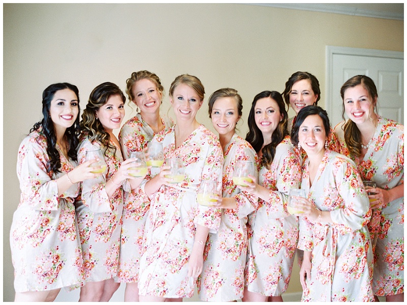 bridesmaids helping bride Hidden River Events