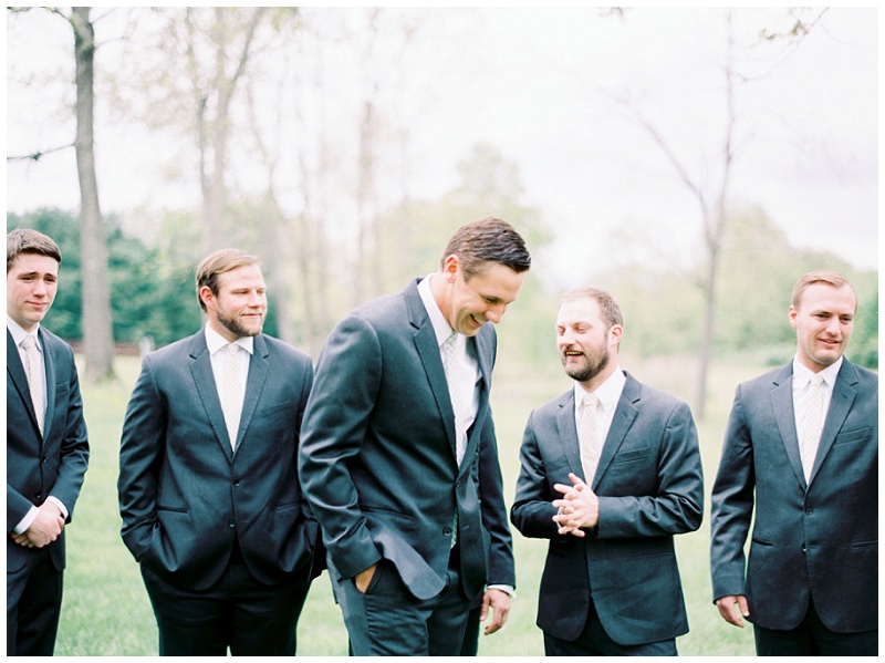 Asheville NC farm wedding groomsmen