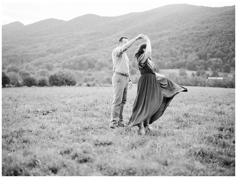 bride wearing blue dress Kingsport TN engagement